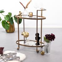 BePureHome Trolley Push - Antique Brass - Ovaal - thumbnail