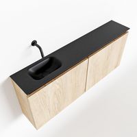 Toiletmeubel Mondiaz Ture | 120 cm | Meubelkleur Washed oak | Eden wastafel Urban Links | Zonder kraangat