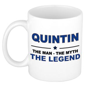 Quintin The man, The myth the legend cadeau koffie mok / thee beker 300 ml