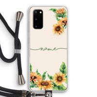 Zonnebloemen: Samsung Galaxy S20 Transparant Hoesje met koord