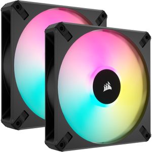 Corsair iCUE AF140 RGB ELITE + Lighting Node CORE case fan 2 stuks, 4-pins PWM fan-connector