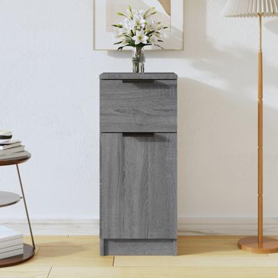 Dressoir 30x30x70 cm bewerkt hout grijs sonoma eikenkleurig