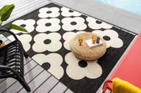 Orla Kiely - Spot Flower Black Outdoor 460805 - 250x350 cm Vloerkleed