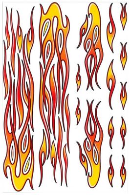 Non Branded fietsstickers New Flames wit/oranje Non Branded fietsstickers New Flames wit/oranje