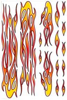 Non Branded fietsstickers New Flames wit/oranje - thumbnail