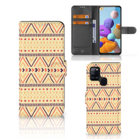 Samsung Galaxy A21s Telefoon Hoesje Aztec Yellow