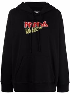 MM6 Maison Margiela hoodie à logo imprimé - Noir