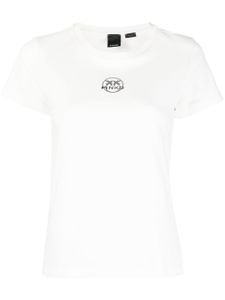 PINKO t-shirt en coton à logo imprimé - Blanc