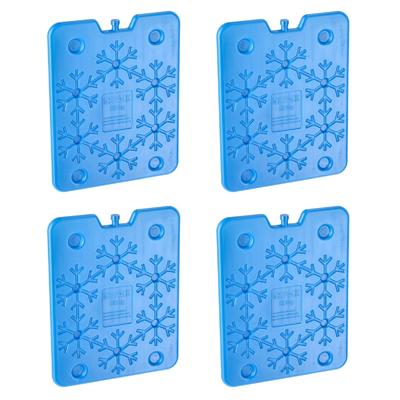 Plat groot koelelement - 6x - blauw - kunststof - 800 ml - 25 x 32 cm