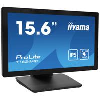 Iiyama ProLite T1634MC-B1S Touchscreen monitor Energielabel: E (A - G) 39.6 cm (15.6 inch) 1920 x 1080 Pixel 16:9 25 ms HDMI, DisplayPort, VGA IPS LCD - thumbnail