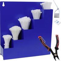 Quadrios 24CA457 24CA457 Assortiment kabelbinders 100 mm, 150 mm, 200 mm, 250 mm, 300 mm 3.6 mm Wit 1022 onderdelen