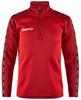 Craft 1912733 Squad 2.0 Half Zip Jr - Bright Red/Express - 122/128