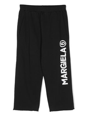 MM6 Maison Margiela Kids pantalon de jogging à logo imprimé - Noir
