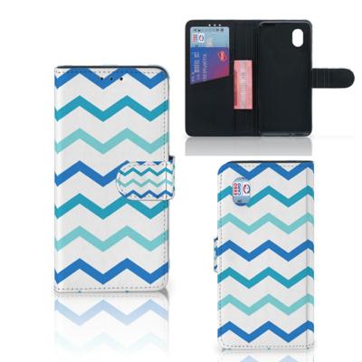 Alcatel 1B (2020) | Telefoon Hoesje | Zigzag Blauw