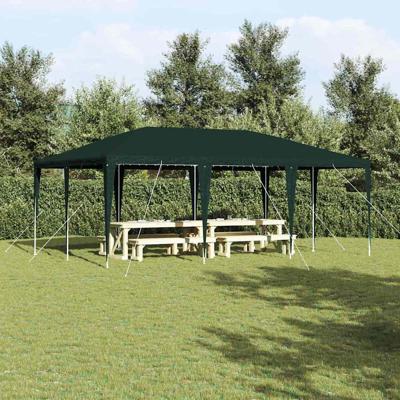 Partytent Groen en Wit 600 x 400 x 266 cm Polyester en staal