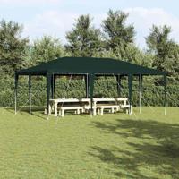 Partytent Groen en Wit 600 x 400 x 266 cm Polyester en staal