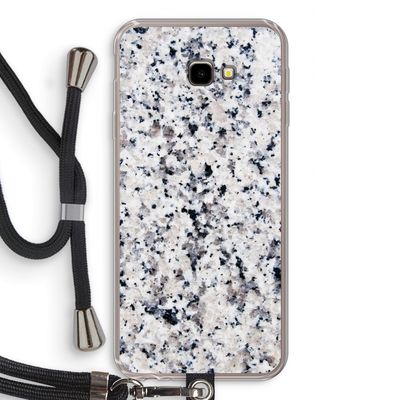 Gespikkelde marmer: Samsung Galaxy J4 Plus Transparant Hoesje met koord