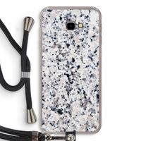 Gespikkelde marmer: Samsung Galaxy J4 Plus Transparant Hoesje met koord