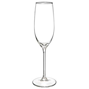 Champagneglazen set Lina - doosje 6x stuks - chique transparant glas - 21 CL