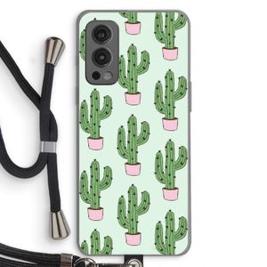 Cactus Lover: OnePlus Nord 2 5G Transparant Hoesje met koord