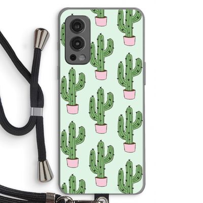 Cactus Lover: OnePlus Nord 2 5G Transparant Hoesje met koord