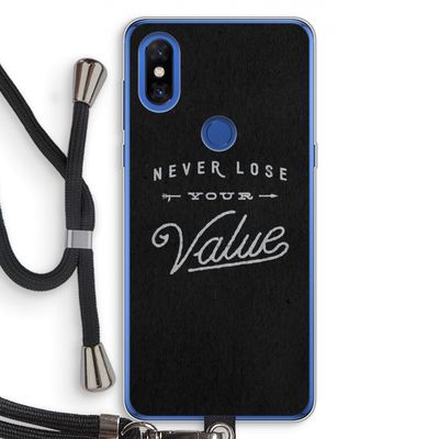 Never lose your value: Xiaomi Mi Mix 3 Transparant Hoesje met koord