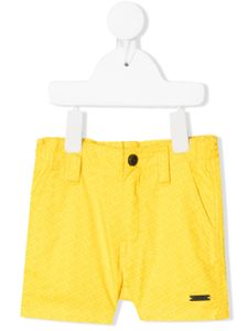 BOSS Kidswear short à imprimé monogrammé - Jaune