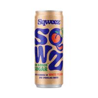 SQWZ frisdrank White Peach BIO, blikje van 25 cl, pak van 12 stuks