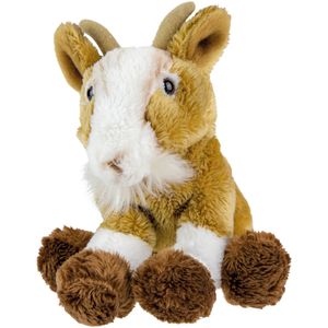 Pluche knuffel dieren zittende geit 15 cm