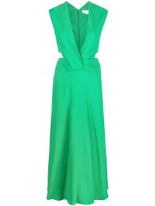 Victoria Victoria Beckham robe mi-longue Twist Wrap à détail de découpe - Vert