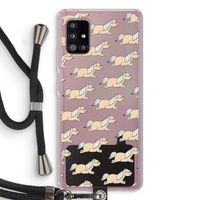 Ponys: Samsung Galaxy A51 5G Transparant Hoesje met koord