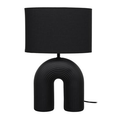 Tafellamp keramisch - zwart - organisch - modern - H42 cm