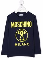Moschino Kids t-shirt à logo imprimé - Bleu