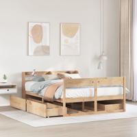 Bedframe zonder matras massief grenenhout 150x200 cm