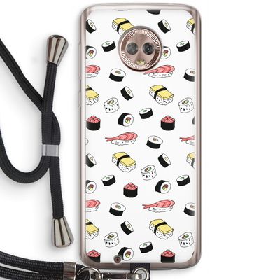 Sushi time: Motorola Moto G6 Transparant Hoesje met koord