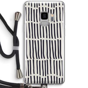 Moroccan stripes: Samsung Galaxy S9 Transparant Hoesje met koord