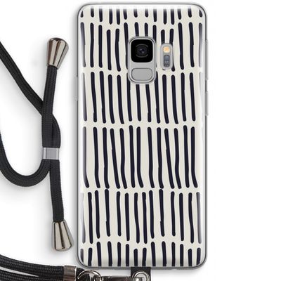 Moroccan stripes: Samsung Galaxy S9 Transparant Hoesje met koord
