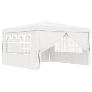 Partytent met zijwanden professioneel 90 g/m 4x4 m wit