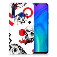 Silicone Back Case Honor 20 Lite Skull Red - thumbnail