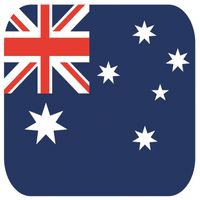 60x Bierviltjes Australische vlag vierkant - thumbnail