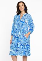 Yoek Jurk met ruches | Blauw | Maat 54/56