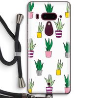Sanseveria: HTC U12+ Transparant Hoesje met koord