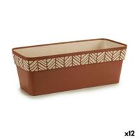 Plantenbak Stefanplast 94951 Orfeo Terra cotta Plastic 18 x 17 x 49 cm (12 Stuks)