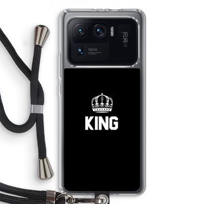 King zwart: Xiaomi Mi 11 Ultra Transparant Hoesje met koord