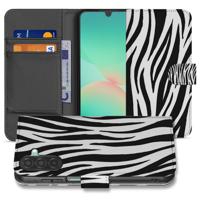 Samsung Galaxy A17 | Telefoonhoesje | Met pasjeshouder | Zebra