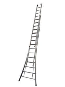 Little Jumbo Opsteekladder SuperPRO uitgebogen bomen geanodiseerd - 3x14 sporten - 1250600314