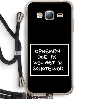 Schotelvod: Samsung Galaxy J3 (2016) Transparant Hoesje met koord