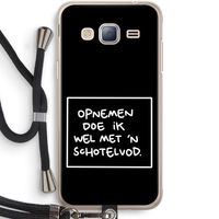Schotelvod: Samsung Galaxy J3 (2016) Transparant Hoesje met koord