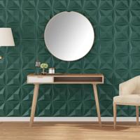 VidaXL 48 st wandpanelen origami 12 m² 50x50 cm xps groen VidaXL 48 st wandpanelen origami 12 m² 50x50 cm xps groen