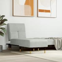 Chaise longue fluweel lichtgrijs
